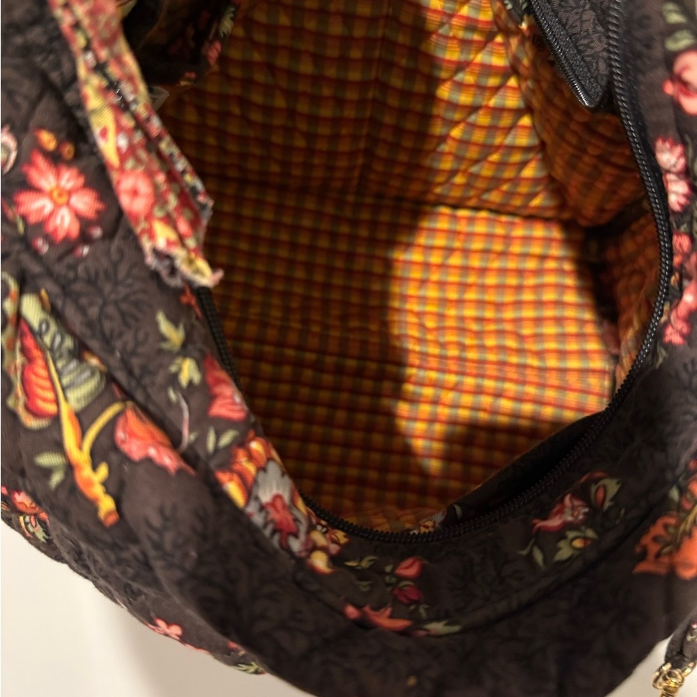 Vera Bradley Floral Shoulder Bag - Brown and Multicolor - Picture 10 of 10